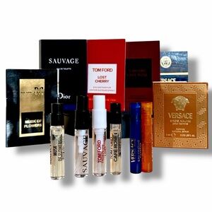Men’s 6 Piece Luxury Discovery Sample Set Tom Ford Versace Dior Mancera +